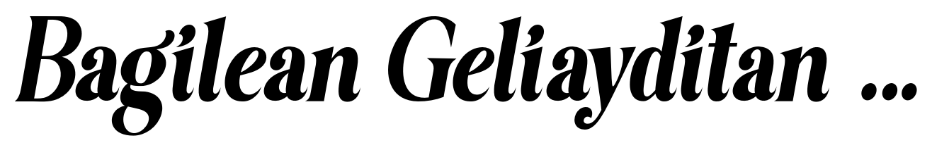 Bagilean Geliayditan Elegant Condensed Italic